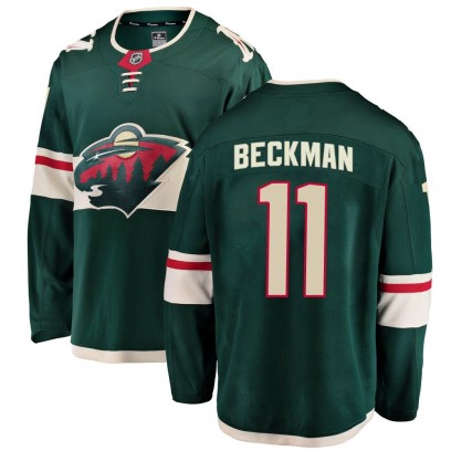 Youth Breakaway Minnesota Wild Adam Beckman Fanatics Branded Home Jersey - Green