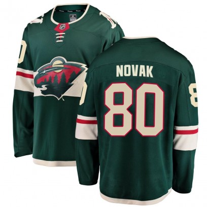 Youth Breakaway Minnesota Wild Pavel Novak Fanatics Branded Home Jersey - Green
