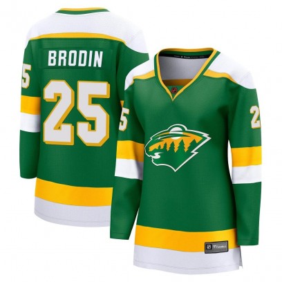 Women's Breakaway Minnesota Wild Jonas Brodin Fanatics Branded Special Edition 2.0 Jersey - Green