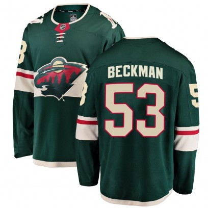 Men's Breakaway Minnesota Wild Adam Beckman Fanatics Branded Home Jersey - Green