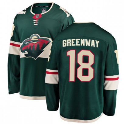 Men's Breakaway Minnesota Wild Jordan Greenway Fanatics Branded Home Jersey - Green