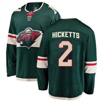 Men's Breakaway Minnesota Wild Joe Hicketts Fanatics Branded Home Jersey - Green