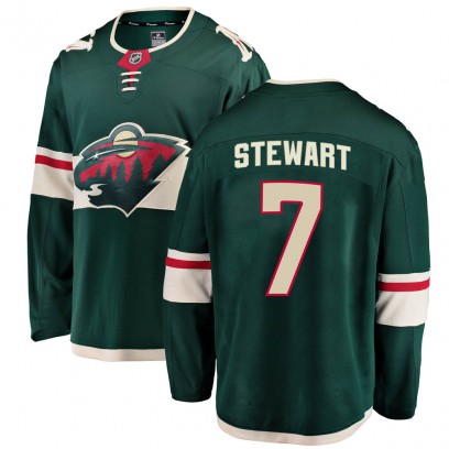 Men's Breakaway Minnesota Wild Chris Stewart Fanatics Branded Home Jersey - Green
