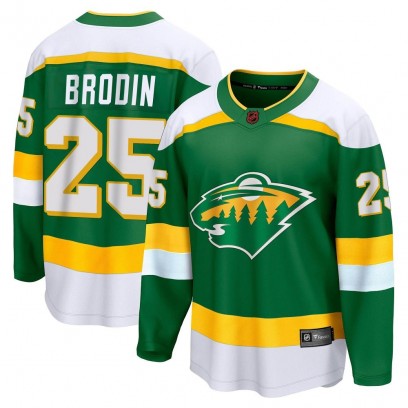Youth Breakaway Minnesota Wild Jonas Brodin Fanatics Branded Special Edition 2.0 Jersey - Green