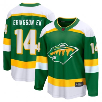 Youth Breakaway Minnesota Wild Joel Eriksson Ek Fanatics Branded Special Edition 2.0 Jersey - Green