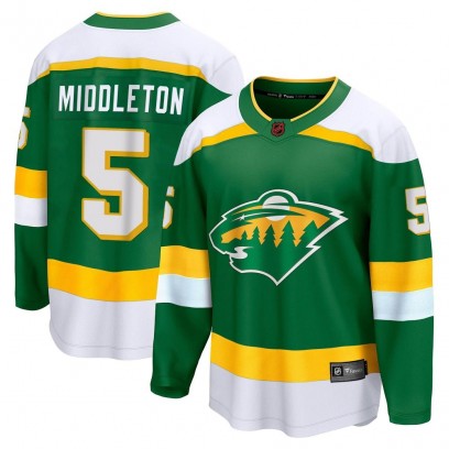 Men's Breakaway Minnesota Wild Jake Middleton Fanatics Branded Special Edition 2.0 Jersey - Green