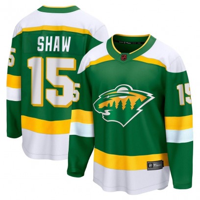 Men's Breakaway Minnesota Wild Mason Shaw Fanatics Branded Special Edition 2.0 Jersey - Green