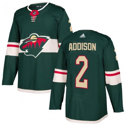 Youth Authentic Minnesota Wild Calen Addison Adidas Home Jersey - Green