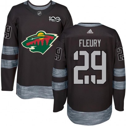 Youth Authentic Minnesota Wild Marc-Andre Fleury 1917-2017 100th Anniversary Jersey - Black