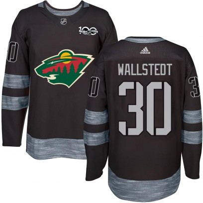 Youth Authentic Minnesota Wild Jesper Wallstedt 1917-2017 100th Anniversary Jersey - Black