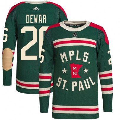 Youth Authentic Minnesota Wild Connor Dewar Adidas 2022 Winter Classic Player Jersey - Green