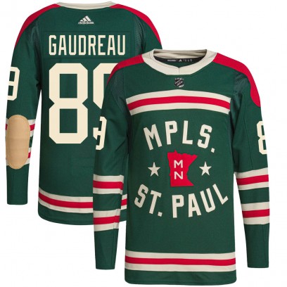 Youth Authentic Minnesota Wild Frederick Gaudreau Adidas 2022 Winter Classic Player Jersey - Green