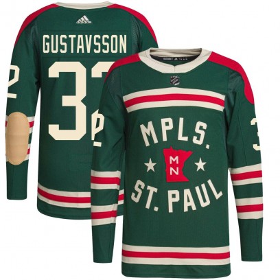 Youth Authentic Minnesota Wild Filip Gustavsson Adidas 2022 Winter Classic Player Jersey - Green