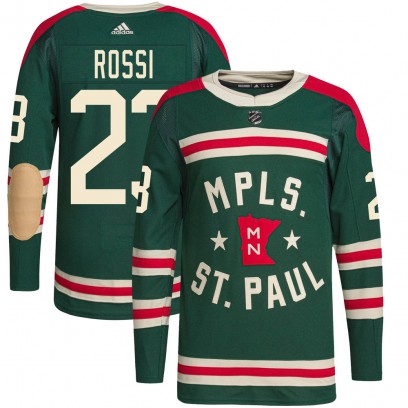 Youth Authentic Minnesota Wild Marco Rossi Adidas 2022 Winter Classic Player Jersey - Green
