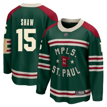Men's Breakaway Minnesota Wild Mason Shaw Fanatics Branded 2022 Winter Classic Jersey - Green