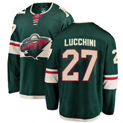 Men's Breakaway Minnesota Wild Jacob Lucchini Fanatics Branded Home Jersey - Green